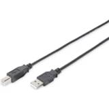 👉 Zwart USB 2.0 Kabel Digitus [1x USB-A stekker - 1x USB-B stekker] 5 m 4016032284239