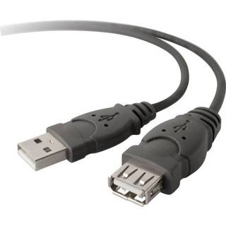 👉 USB 2.0 Kabel Belkin [1x USB-A 2.0 stekker - 1x USB 2.0 bus A] 4.8 m Zwart