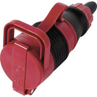 👉 Koppeling rood zwart polycarbonaat rubber synthetisch met randaarde Polycarbonaat, (synthetisch) 250 V Rood/zwart IP44 REV - Everflourish 0019221000 4006341710581