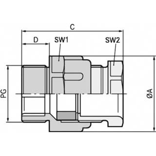 👉 Wartel PG48 Polystereen (EPS) Lichtgrijs (RAL 7035) LappKabel SKINDICHTÂ® SVFK PG 48 5 stuks