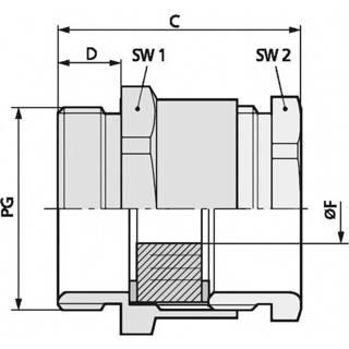 👉 Wartel PG48 Messing Messing LappKabel SKINDICHTÂ® SVRE PG 48 10 stuks