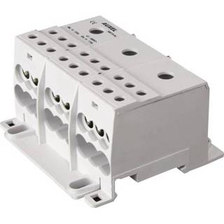 👉 Grijs Aansluitverdeelblok 3-polig 125 A FTG Friedrich Göhringer 38075 4018841689878