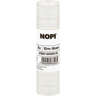 👉 Plakband transparant acryl Nopi (l x b) 10 m 19 mm Inhoud: 8 rollen 4042448833235