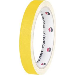 👉 TOOLCRAFT HEB38L10GC Textieltape Geel (l x b) 10 m x 38 mm Smeltlijm Inhoud: 1 rollen