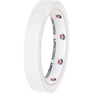 TOOLCRAFT HEB38L10WC Textieltape Wit (l x b) 10 m x 38 mm Smeltlijm Inhoud: 1 rollen