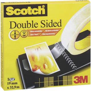 👉 3M Scotch 666 Dubbelzijdige tape Transparant (l x b) 33 m x 19 mm Inhoud: 1 rollen