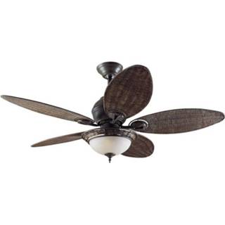 👉 Plafondventilator Hunter Caribbean Breeze verweerd brons (Ã) 132 cm Kleur ventilatorbladen: Weide behuizing: 4024397341696