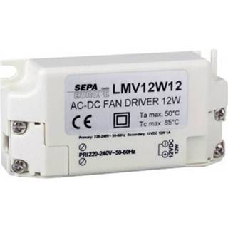 👉 Voorschakelapparaat LM SEPA LMV12W12/220-240V Ventilator 1 stuks 198 - 264 V/AC Uitgangsspanning: 12 V/DC Vermogen: W 4016138431513