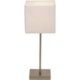 👉 Tafellamp wit chroom LED E14 40 W Brilliant Aglae 94873/05 Wit, (gesatineerd) 4004353219023