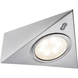👉 Lichtnet wit ijzer LED-opbouwlamp werkt op het 8.4 W Warm-wit (geborsteld) Paulmann 93572 Set van 3 4000870935729