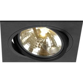 👉 Inbouwlamp zwart LED, Halogeen G5.3 75 W 12 V (mat) SLV 113800 New Tria 1 4024163150309