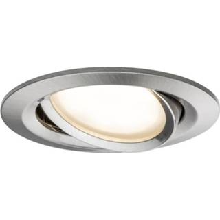 👉 Paulmann Coin WarmDim 93937 LED-inbouwlamp Set van 3 Energielabel: LED (A++ - E) 18 W Golden-White, Warm-wit IJzer (geborsteld)