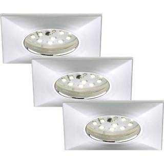 👉 Inbouwlamp wit chroom LED-badkamer 15 W 230 V Warm-wit Briloner 7205-038 Set van 3 4002707242536