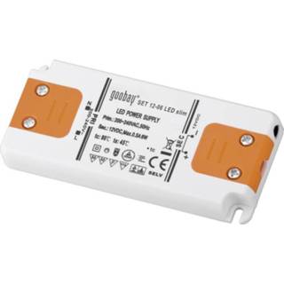 👉 Transformator Goobay SET 12-06 LED slim LED-driver, LED-netvoeding LED-stroomverzorging Vaste spanning Trafo 4040849300004