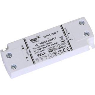 LED-transformator Constante spanning Dehner Elektronik SNP15-12VF-1 15 W 0 - 1.25 A 12 V/DC 4251125200714
