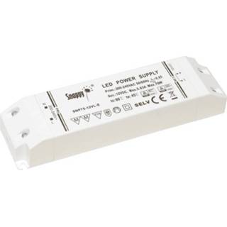 👉 LED-transformator Constante spanning Dehner Elektronik Snappy SNP75-12VL-E 75 W 0 - 5.83 A 12 V/DC Niet dimbaar, Geschikt voor meubels