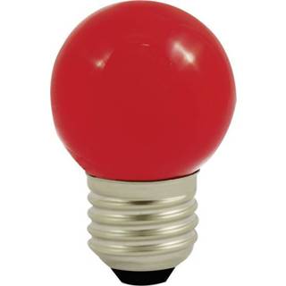 👉 Ledlamp rood LightMe LED-lamp E27 Kogel 1 W Energielabel: n.v.t. stuks 4020856852543