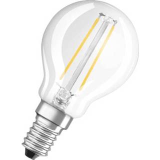 👉 Ledlamp OSRAM LED-lamp E14 Kogel 2.8 W = 25 Warmwit Energielabel: A++ Filament / Retro-LED 1 stuks 4052899936447