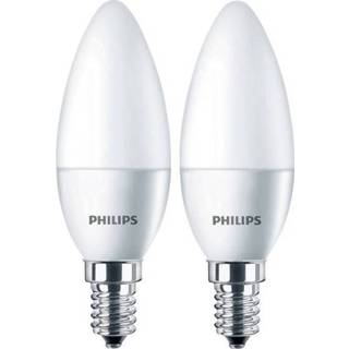 👉 Ledlamp Philips Lighting LED-lamp E14 Kaars 5.5 W = 40 Warmwit Energielabel: A+ 2 stuks 8718696485460