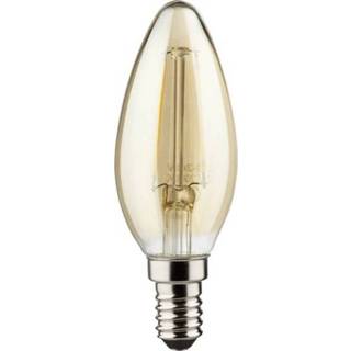 Ledlamp goud Müller Licht LED-lamp E14 Kaars 2.2 W = 17 Energielabel: A+ Filament / Retro-LED 1 stuks 4018412331281