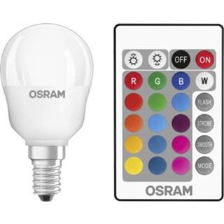 👉 OSRAM LED Energielabel A (A++ - E) E14 Kogel 4.5 W = 25 W RGBW (� x l) 45 mm x 85 mm incl. afstandsbediening, Colorchanging, Dimbaar 1 stuks