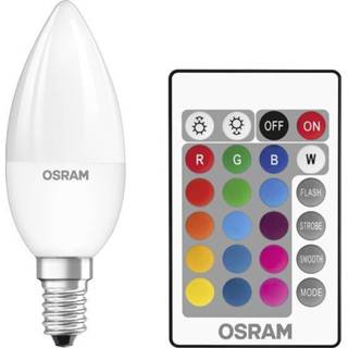 👉 OSRAM LED Energielabel A (A++ - E) E14 Kaars 4.5 W = 25 W (� x l) 36 mm x 100 mm incl. afstandsbediening, Colorchanging, Dimbaar 1 stuks