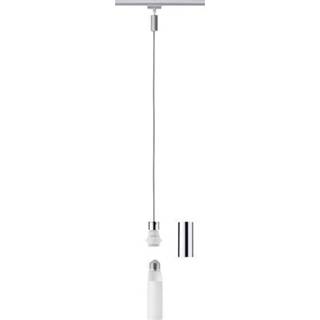 👉 Chroom Paulmann 230V-railsysteem lamp Universeel E27 20 W LED Chroom, (mat) 4000870954362