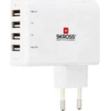👉 Thuislader USB-oplader Skross Euro USB Charger - 4-Port 2.800101 (Thuislader) Uitgangsstroom (max.) 4800 mA 4 x 7640166320883
