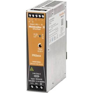 👉 Netvoeding WeidmÃ¼ller PRO ECO 72W 24V 3A Din-rail 24 V/DC 3 A 72 W 1 x 4050118275711