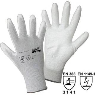 👉 Worky 1171 ESD fijn gebreide handschoenen Nylon / koolstofvezel met PU-coating Maat (handschoen): 10, XL