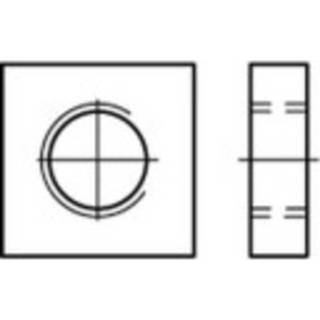 👉 Vierkantmoeren M10 DIN 562 Staal 100 stuks TOOLCRAFT 109036