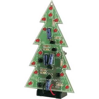 Bouwpakket Velleman MK100 LED-kerstboom Uitvoering (bouwpakket/module): 9 V/DC 5410329001001