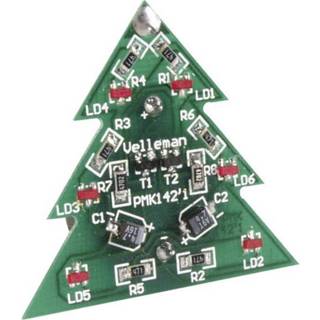 👉 Bouwpakket Velleman MK142 SMD-kerstboom Uitvoering (bouwpakket/module): 3 V/DC 5410329001421