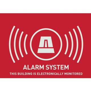 Waarschuwing sticker ABUS AU1315 Waarschuwingssticker Alarmsysteem Taal: Engels (b x h) 74 mm 53 4043158023442