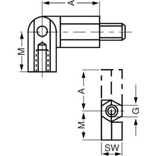 👉 Messing TOOLCRAFT Scharnierbout Buiten en binnen schroefdraad M3 Afstand 25 mm 1 stuks 2050000161209