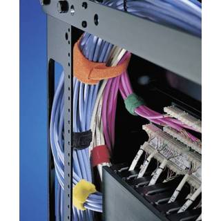 👉 HellermannTyton Textie M Klittenband kabelbinders om te bundelen Haak- en lusdeel (l x b) 200 mm x 12.5 mm Blauw 10 stuks