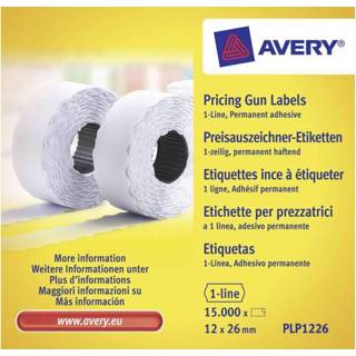 👉 Etiket wit papier Avery-Zweckform Etiketten (rol) 26 x 12 mm 15000 stuks Permanent PLP1226 Prijslabels 5014702023330