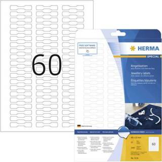 👉 Wit papier Herma Ringetiketten van papier, ondoorzichtig 5116 ( ),Wit, 1500 stuks, Permanent 4008705051163