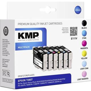 👉 Inkt cartridge zwart cyaan magenta geel KMP vervangt Epson T0801, T0802, T0803, T0804, T0805, T0806, T0807 Compatibel Combipack Zwart, Cyaan, Magenta, Geel, Foto E111V