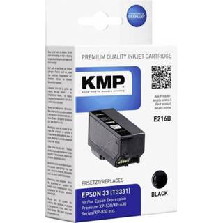 👉 Inkt cartridge zwart KMP vervangt Epson T3331, 33 Compatibel E216B 1633,4801 4011324218961