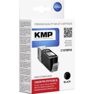 👉 Inkt cartridge zwart XL KMP vervangt Canon PGI-570 Compatibel C107BPIX 1567,0001 4011324156706