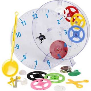 👉 Wandklok transparant kinderen bouwpakket Mechanisch Techno Line Model kids clock 20 cm x 3.5 4029665181400