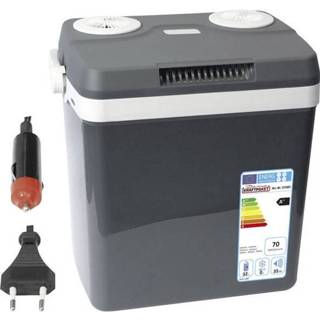 👉 Koelbox grijs Thermo-elektrisch KRAFTPAKET AC/DC 12 V, 230 V 25 l Energielabel: A++ DINO 4003342176125