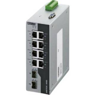 👉 Ethernet switch Phoenix Contact Industrial FL 4008T-2SFP Aantal glasvezel-poorten: 2 ethernet-poorten: 8 4046356764308