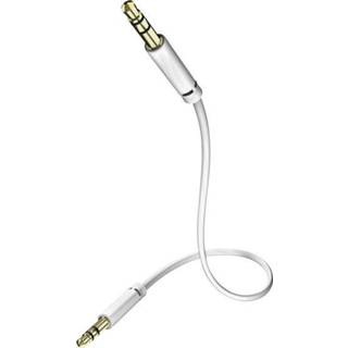 👉 Audiokabel wit Inakustik Jackplug Audio Kabel [1x male 3.5 mm - 1x mm] 0.50 m Vergulde steekcontacten 4001985501403