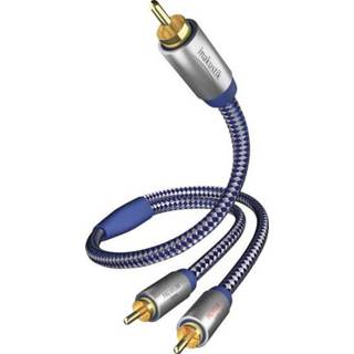 👉 Audiokabel blauw zilver Inakustik Cinch Audio Kabel [2x Cinch-stekker - 1x Cinch-stekker] 2 m Blauw, Vergulde steekcontacten 4001985507825