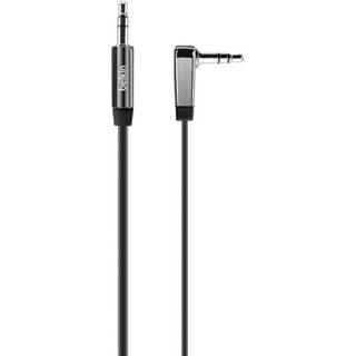 👉 Audiokabel zwart Belkin Jackplug Audio Kabel [1x male 3.5 mm - 1x mm] 1 m Zeer flexibel 722868967812