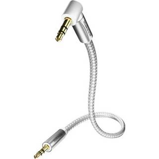 👉 Audiokabel wit Inakustik Jackplug Audio Kabel [1x male 3.5 mm - 1x mm] 3 m Wit-zilver Vergulde steekcontacten, Kabelmantel 4001985511990