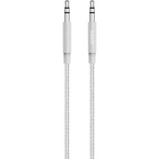 👉 Audiokabel zilver Belkin Jackplug Audio Kabel [1x male 3.5 mm - 1x mm] 1.20 m Gesleeved 745883682171