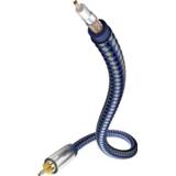 👉 Inakustik Cinch Audio Kabel [1x Cinch-stekker - 1x Cinch-stekker] 3 m Blauw-grijs Vergulde steekcontacten